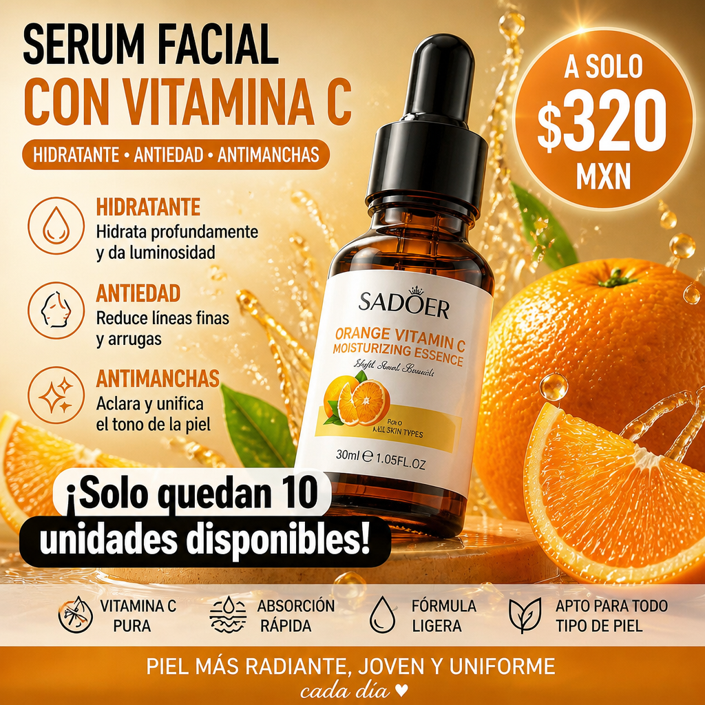 Serum Facial Con Vitamina C Hidratante